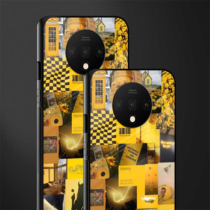 black yellow aesthetic collage glass case for oneplus 7t image-2