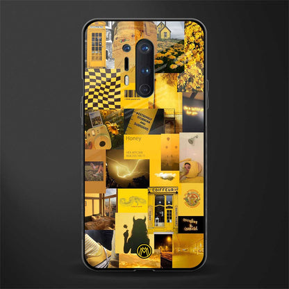 black yellow aesthetic collage glass case for oneplus 8 pro image
