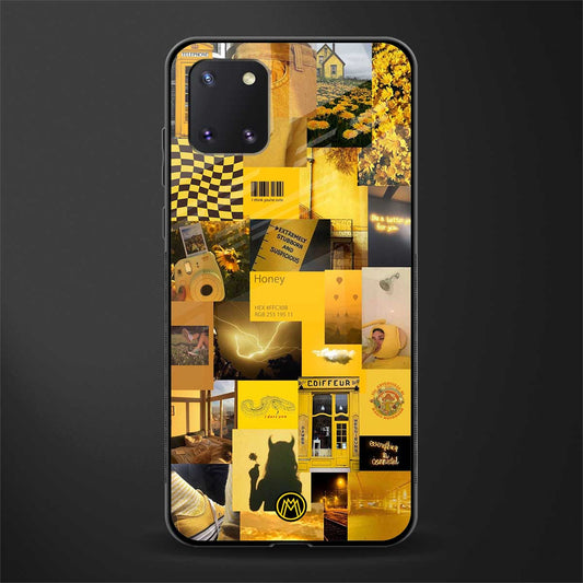 black yellow aesthetic collage glass case for samsung a81 image