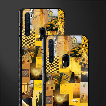 black yellow aesthetic collage glass case for samsung a21 image-2
