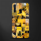 black yellow aesthetic collage glass case for samsung a21 image
