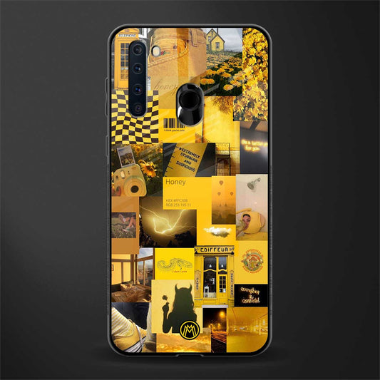black yellow aesthetic collage glass case for samsung a21 image