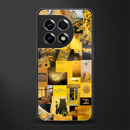 black yellow aesthetic collage back phone cover | glass case for oneplus 11r