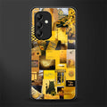 black yellow aesthetic collage back phone cover | glass case for samsung galaxy a14 5g