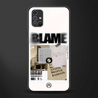 blame glass case for samsung galaxy m51 image