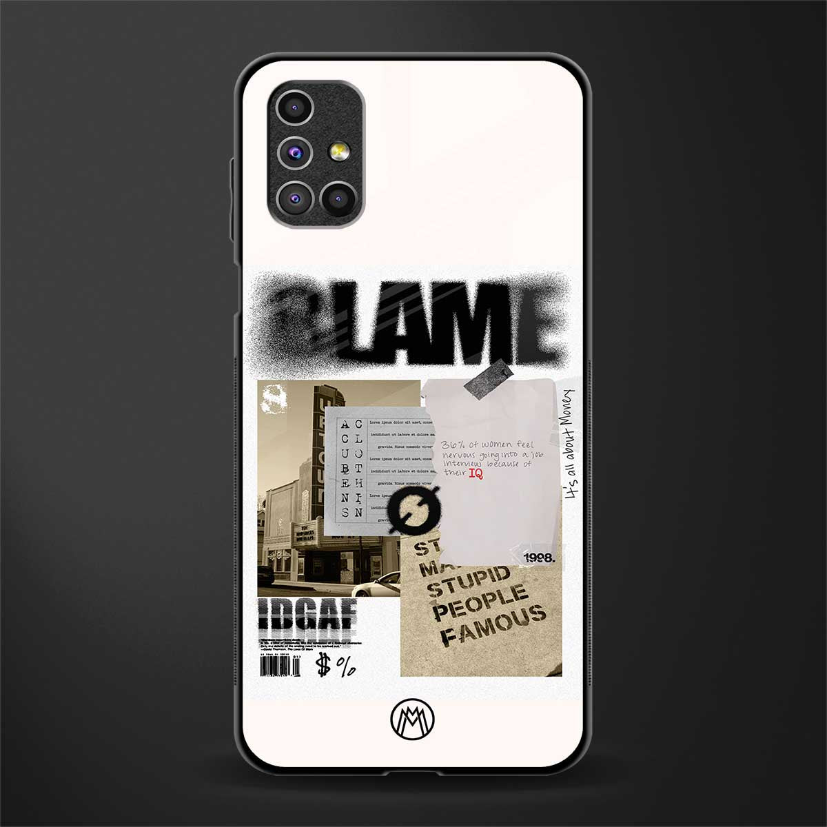 blame glass case for samsung galaxy m31s image
