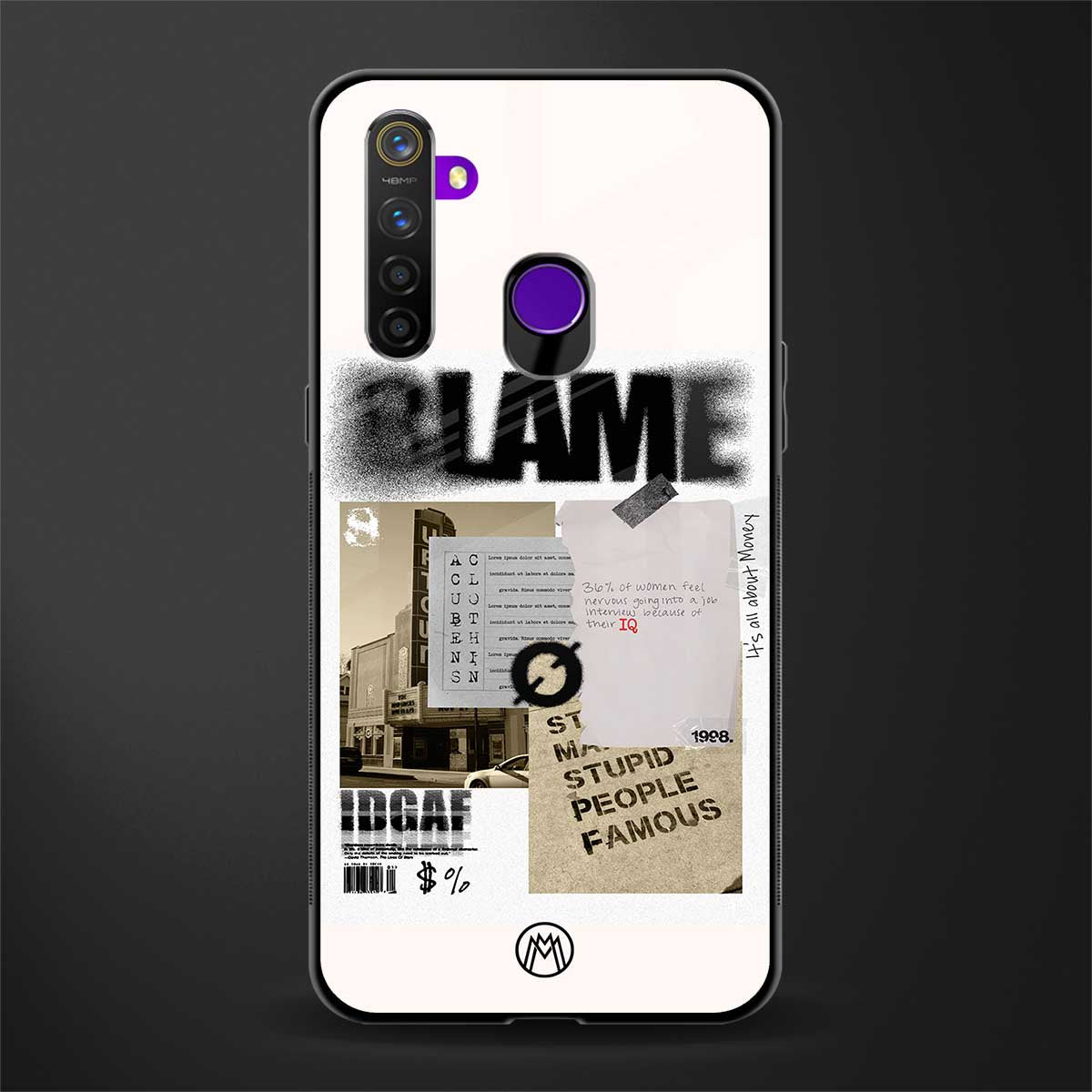 blame glass case for realme 5 pro image