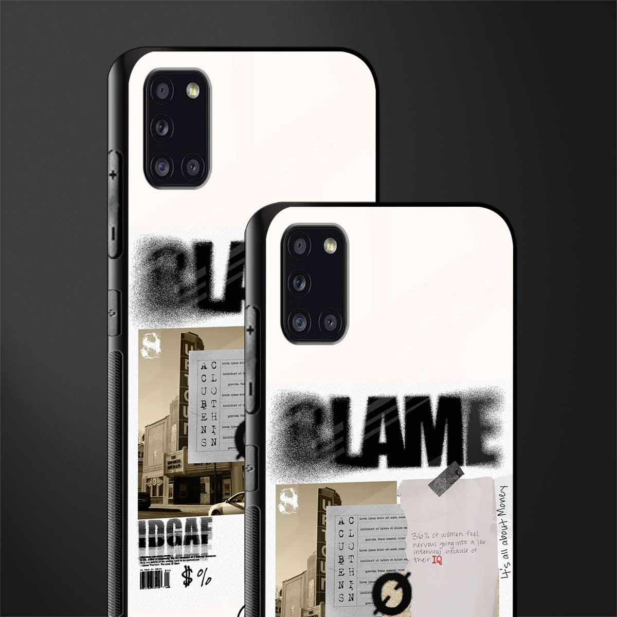 blame glass case for samsung galaxy a31 image-2