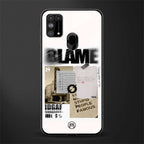 blame glass case for samsung galaxy m31 prime edition image