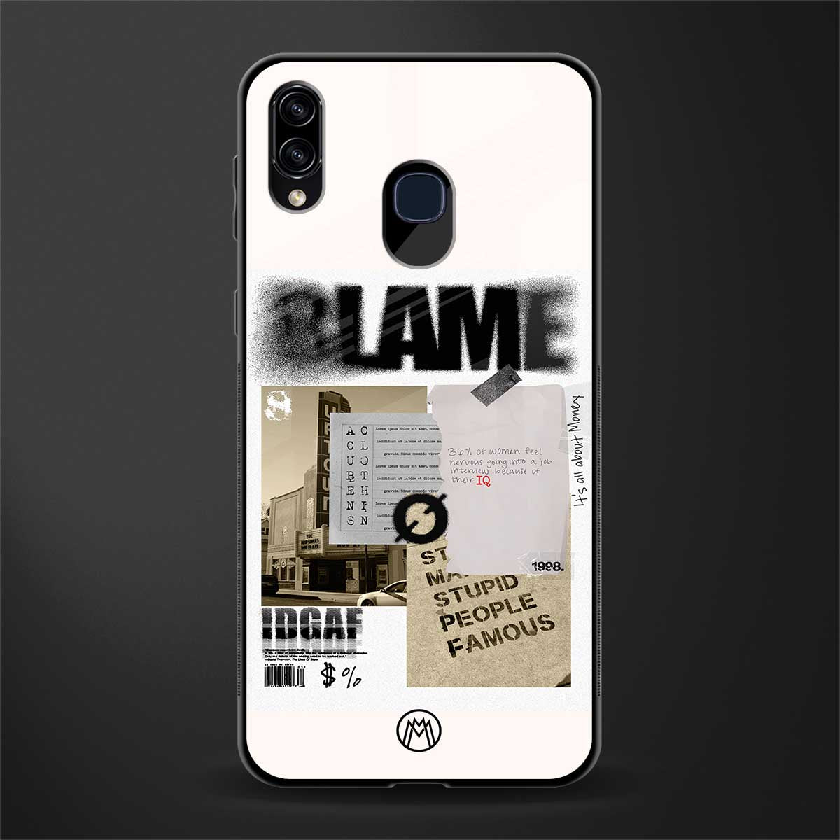 blame glass case for samsung galaxy m10s image