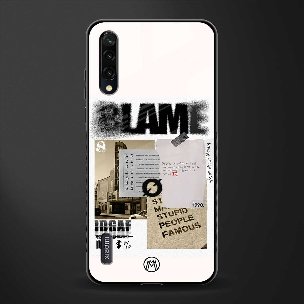 blame glass case for mi a3 redmi a3 image