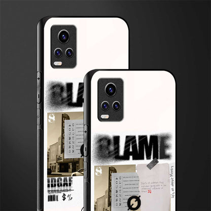 blame back phone cover | glass case for vivo y73