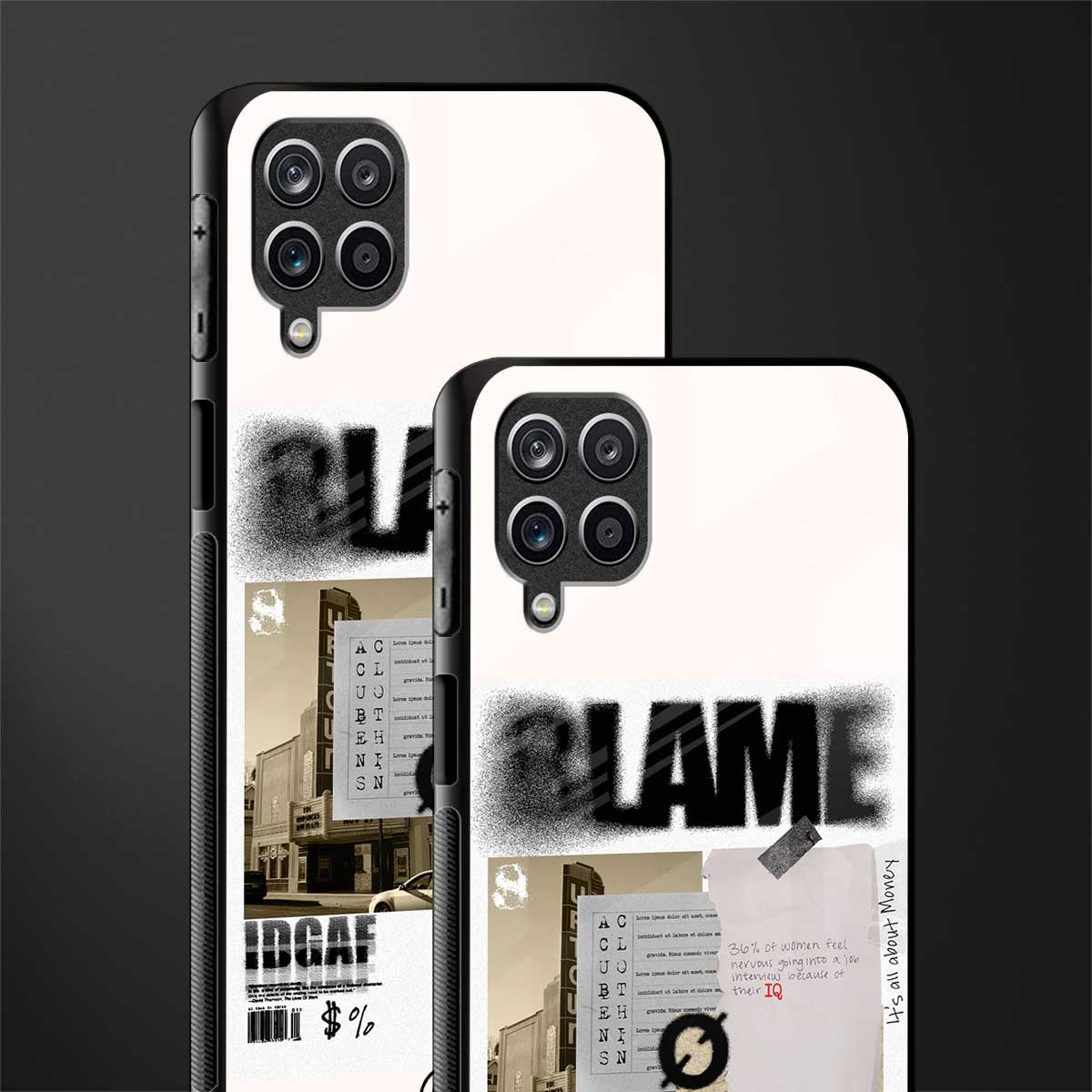 blame back phone cover | glass case for samsung galaxy a22 4g