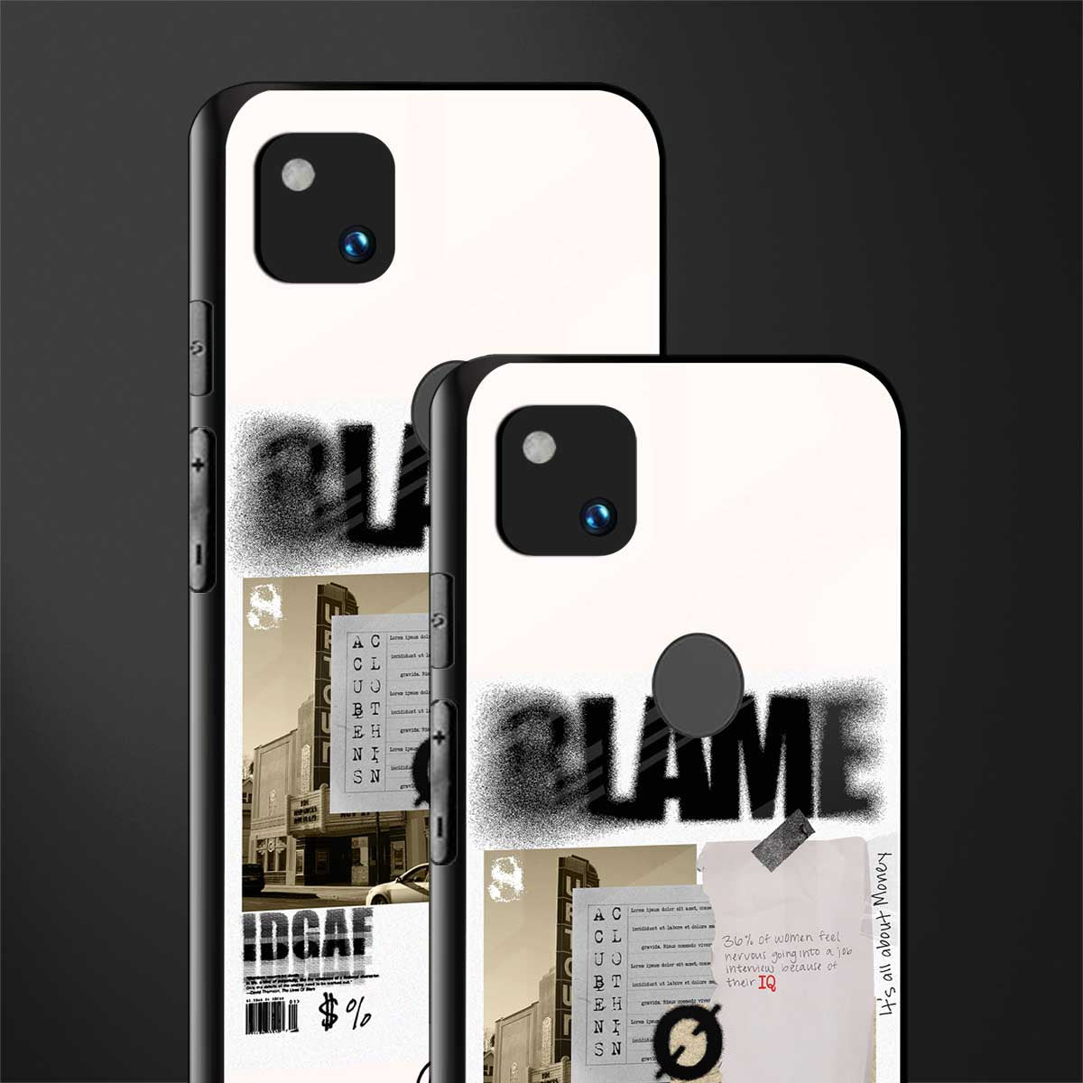 blame back phone cover | glass case for google pixel 4a 4g