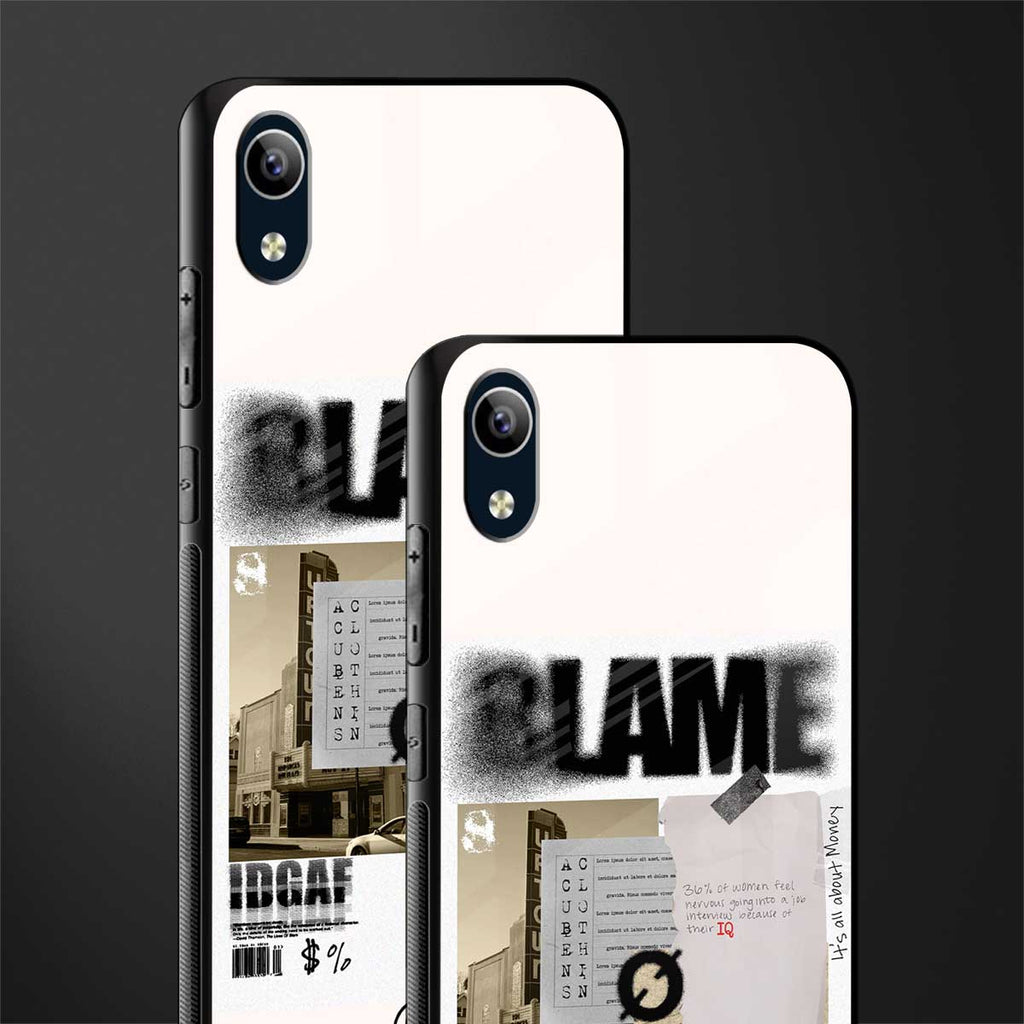blame glass case for vivo y1s without fingerprint image-2
