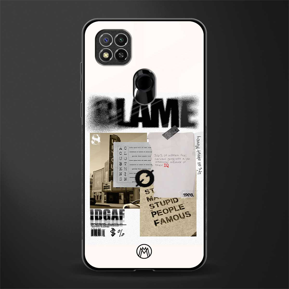 blame glass case for redmi 9 activ image