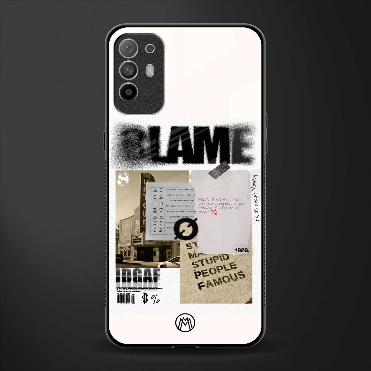 blame glass case for oppo f19 pro plus image