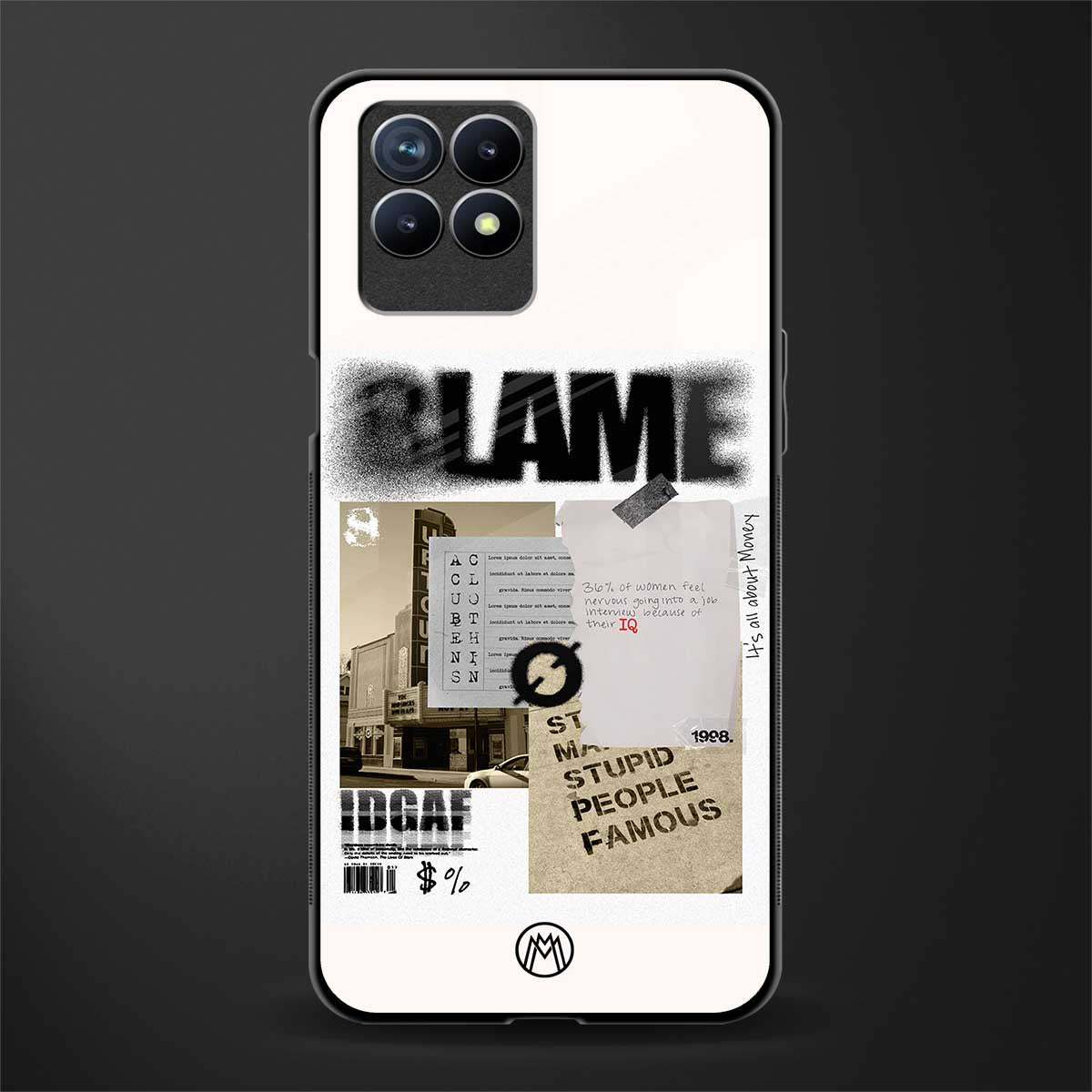 blame glass case for realme 8i image