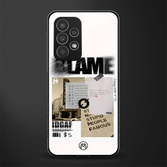 blame back phone cover | glass case for samsung galaxy a23