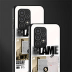 blame back phone cover | glass case for samsung galaxy a53 5g