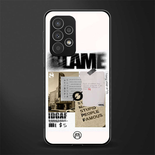 blame back phone cover | glass case for samsung galaxy a53 5g