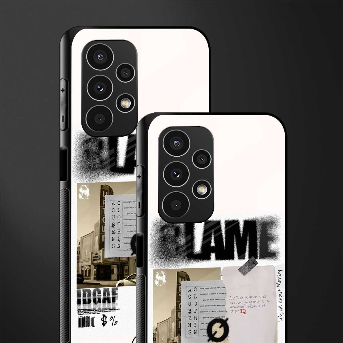 blame back phone cover | glass case for samsung galaxy a13 4g