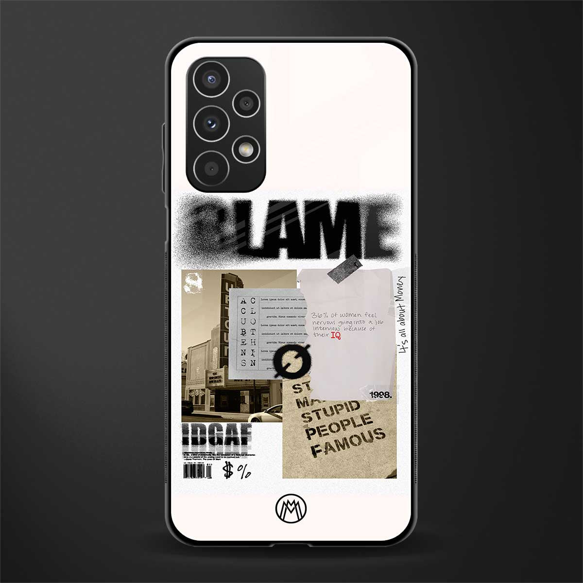 blame back phone cover | glass case for samsung galaxy a13 4g