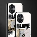 blame back phone cover | glass case for oppo f21 pro 5g
