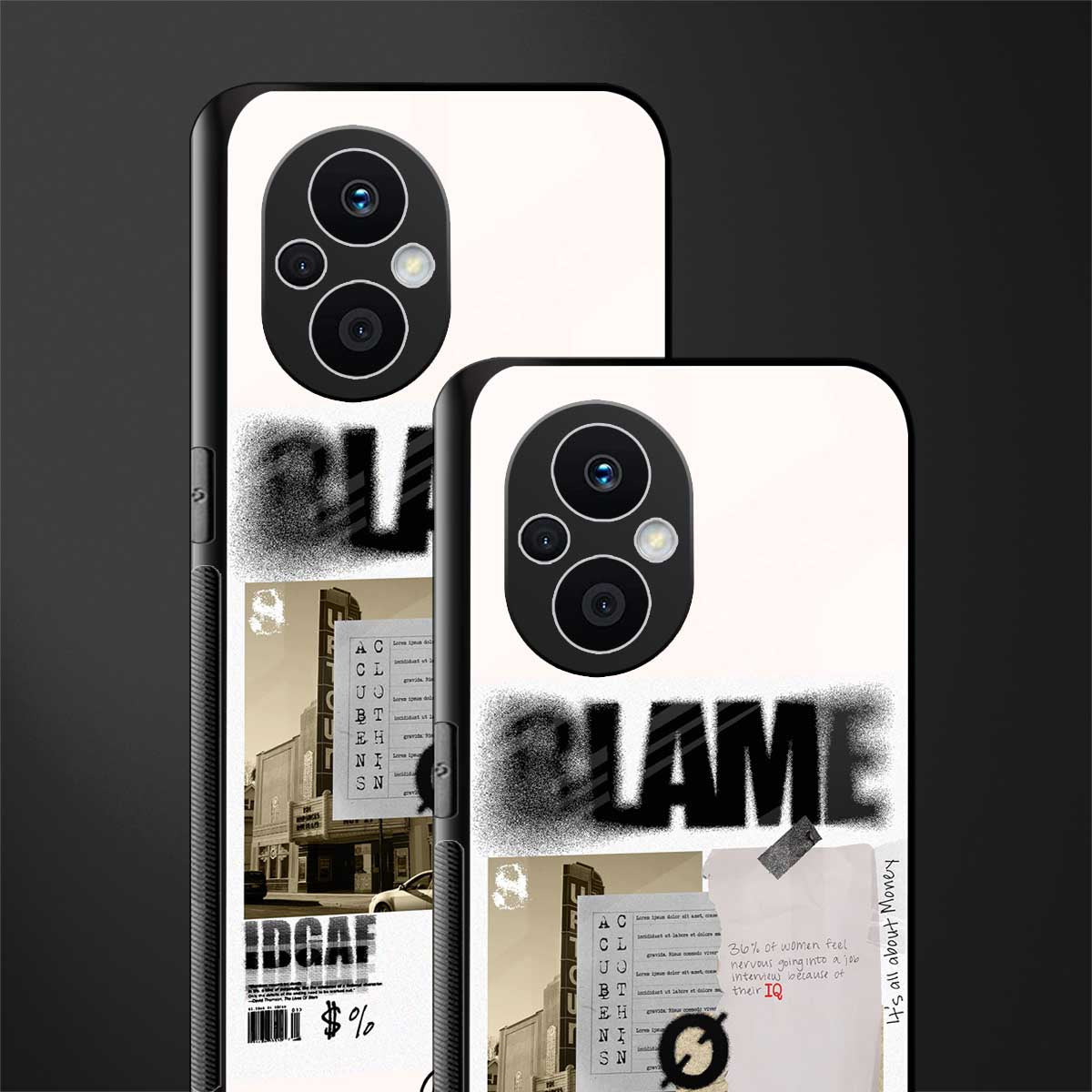 blame back phone cover | glass case for oppo f21 pro 5g