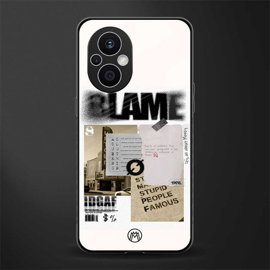 blame back phone cover | glass case for oppo f21 pro 5g