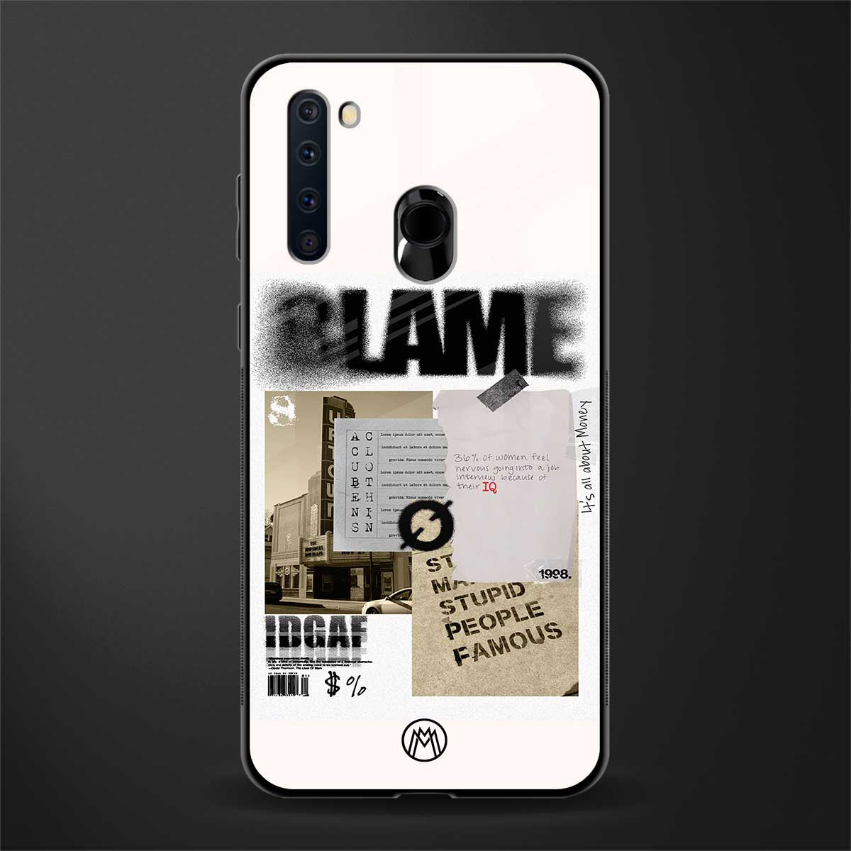 blame glass case for samsung a21 image