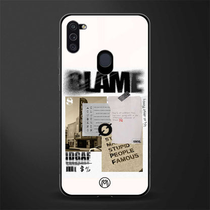 blame glass case for samsung galaxy m11 image