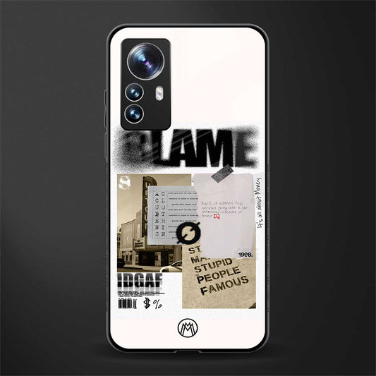 blame back phone cover | glass case for xiaomi 12 pro