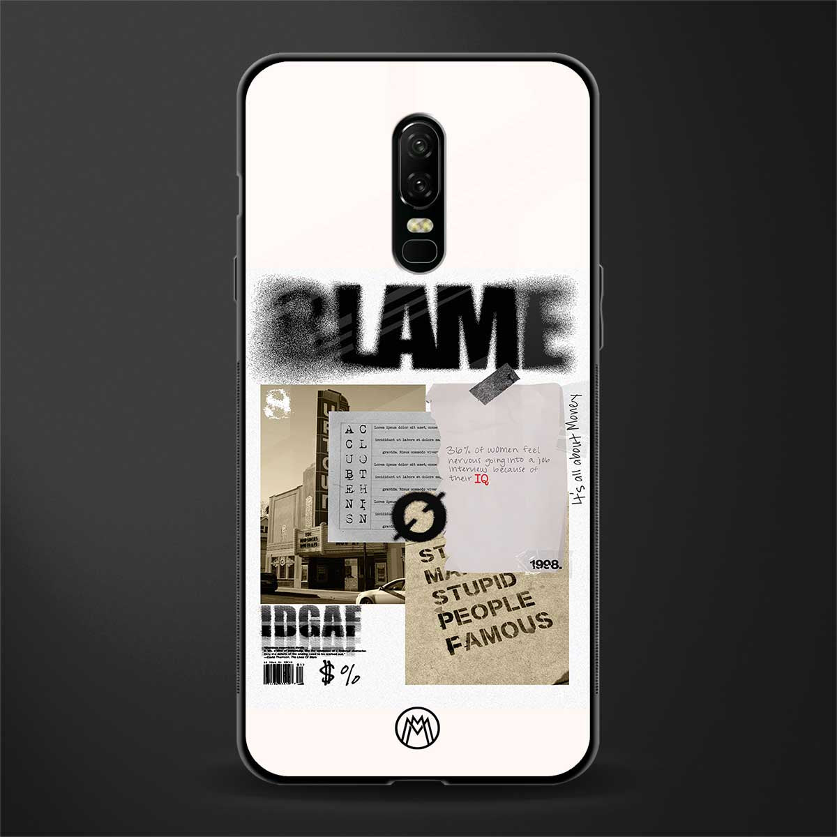 blame glass case for oneplus 6 image