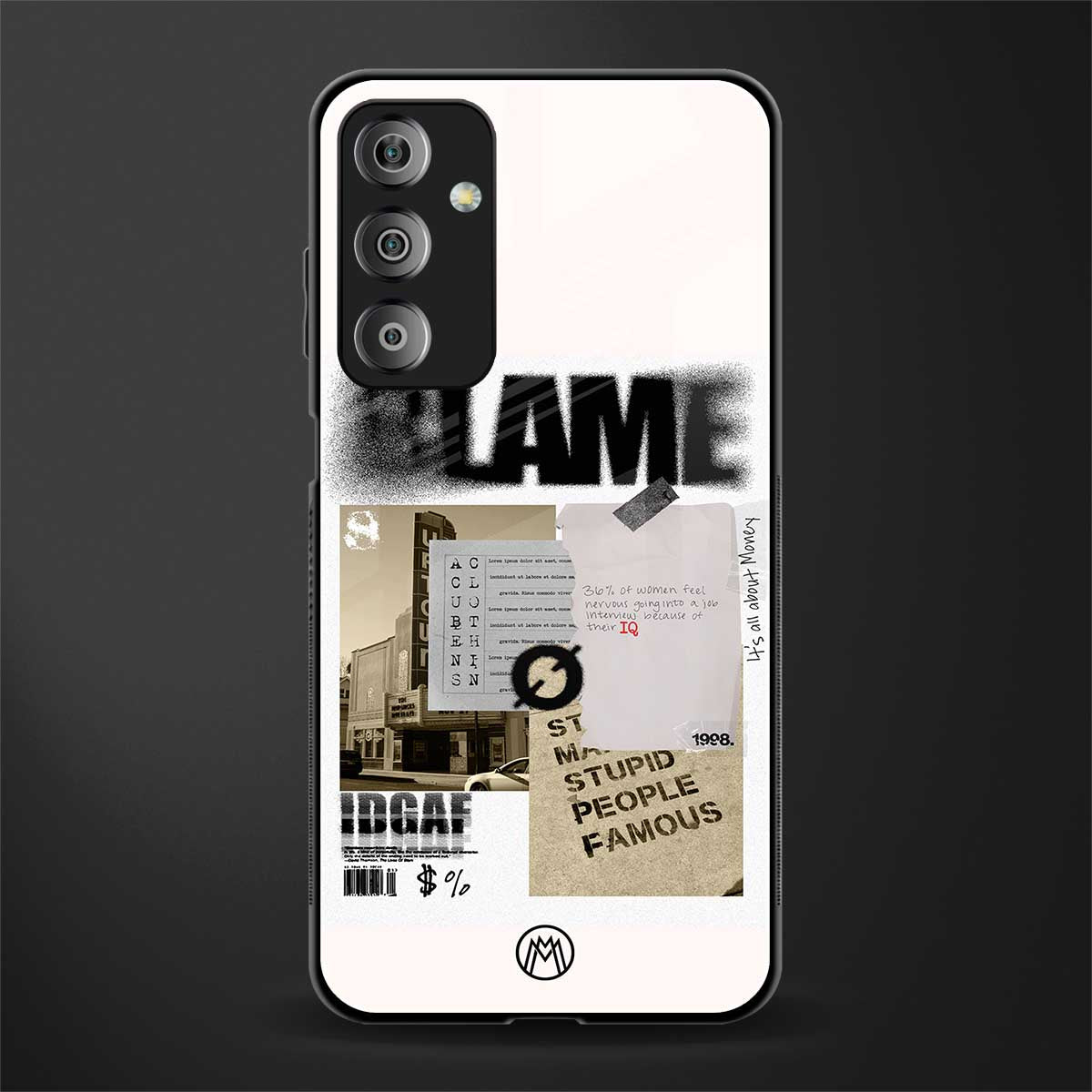 blame back phone cover | glass case for samsung galaxy f23 5g