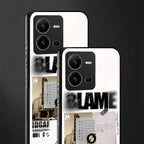blame back phone cover | glass case for vivo v25-5g