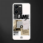 blame back phone cover | glass case for vivo y35 4g