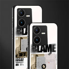 blame back phone cover | glass case for vivo y22