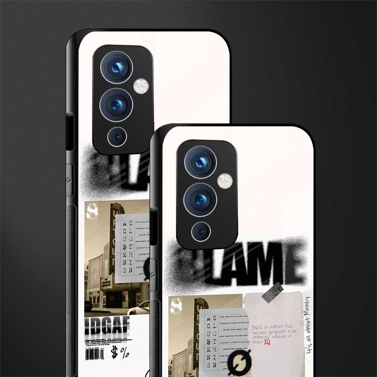 blame back phone cover | glass case for oneplus 9