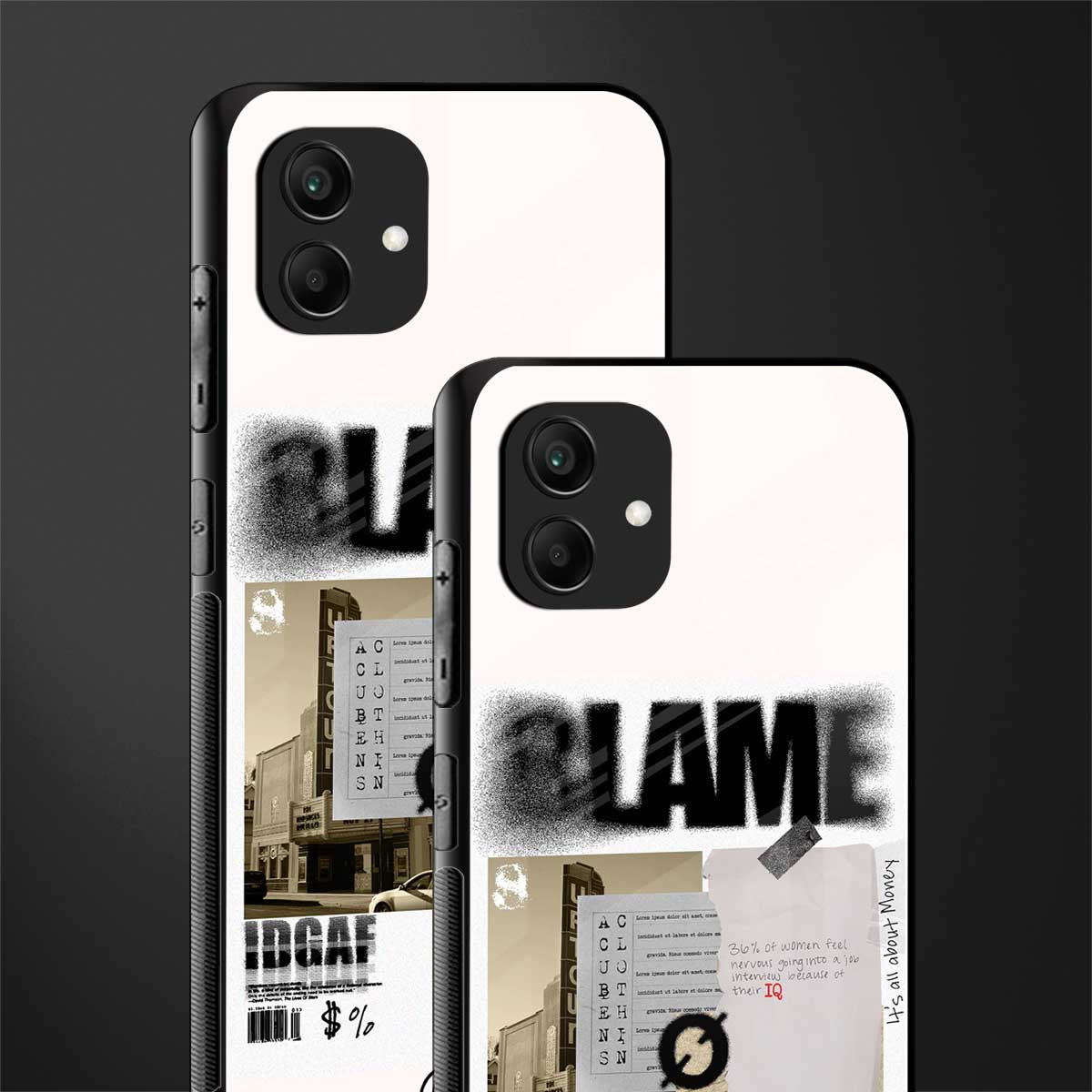 blame back phone cover | glass case for samsung galaxy a04