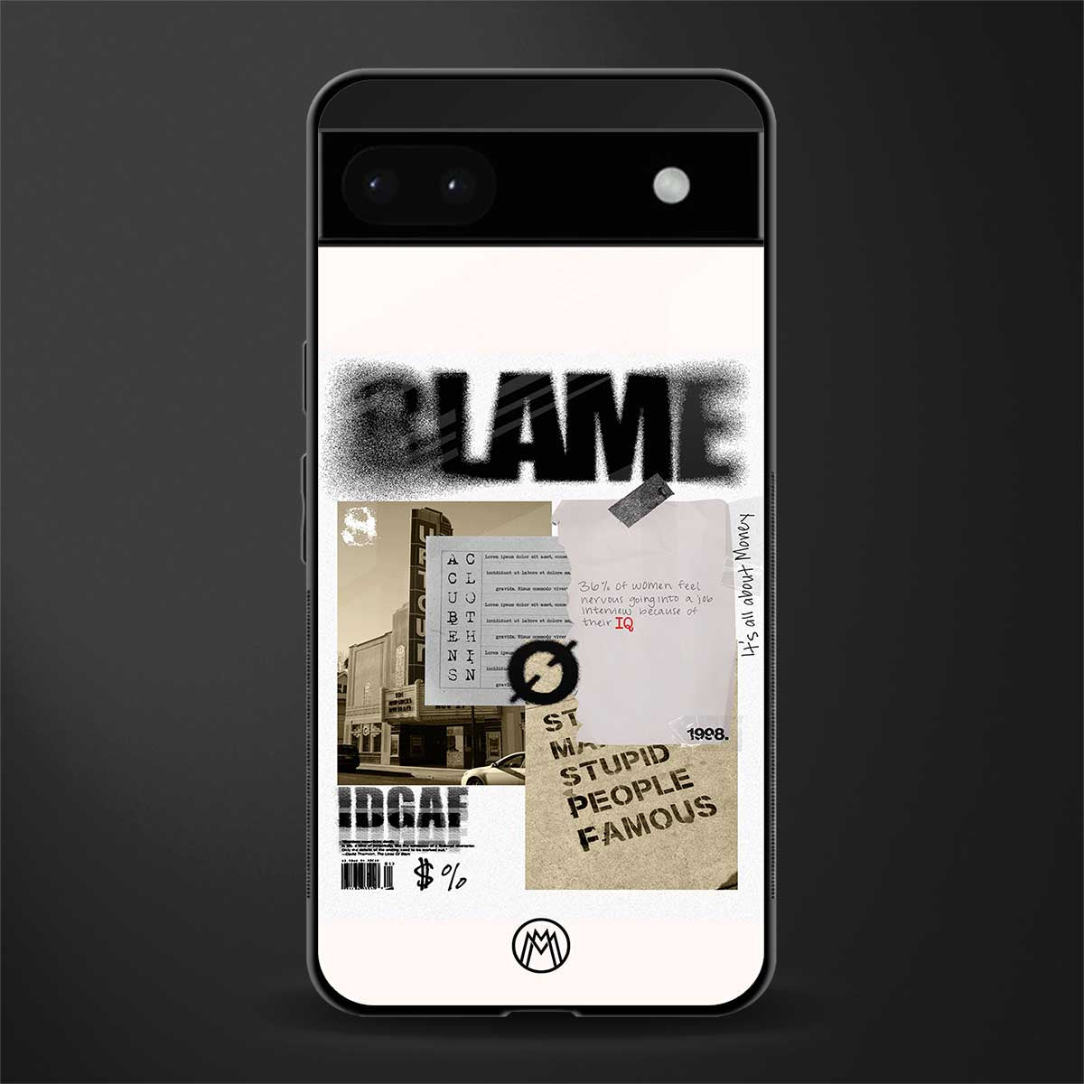 blame back phone cover | glass case for google pixel 6a