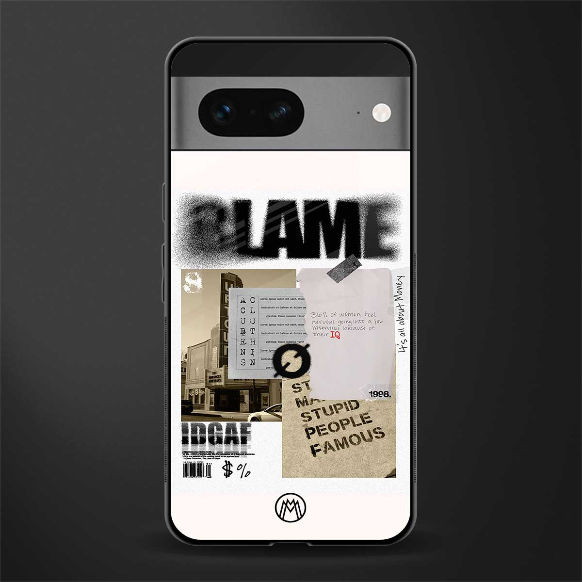 blame back phone cover | glass case for google pixel 7