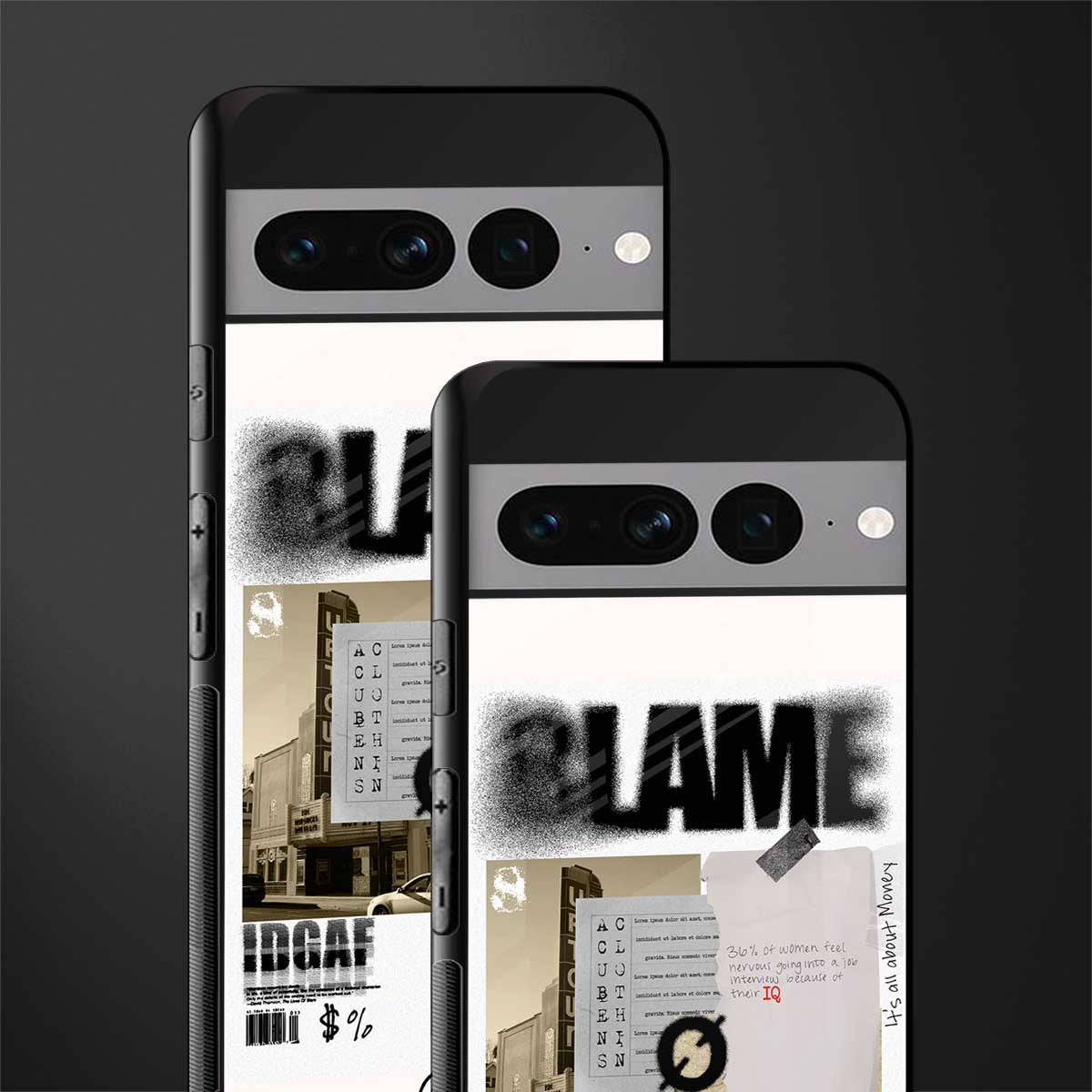 blame back phone cover | glass case for google pixel 7 pro