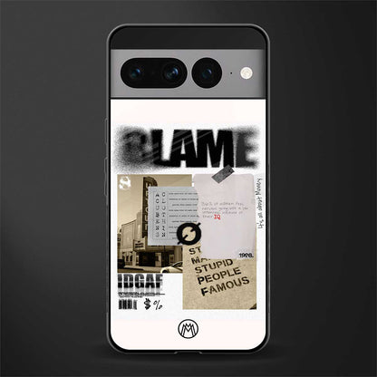 blame back phone cover | glass case for google pixel 7 pro