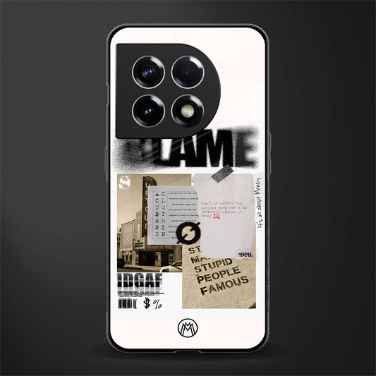 blame back phone cover | glass case for oneplus 11