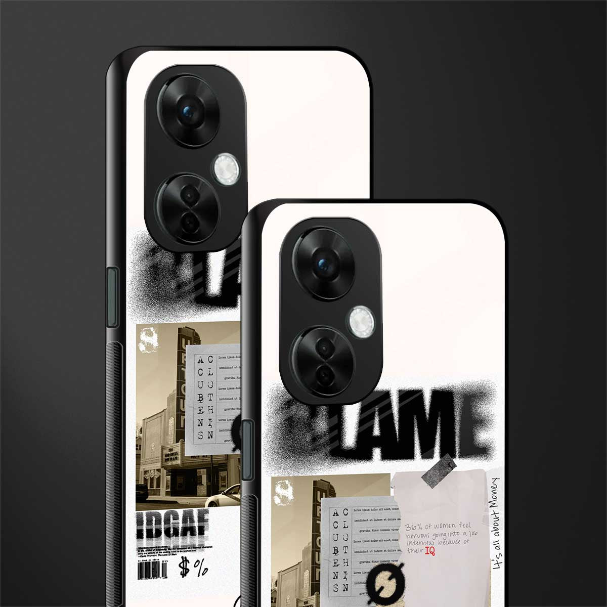 blame back phone cover | glass case for oneplus nord ce 3 lite