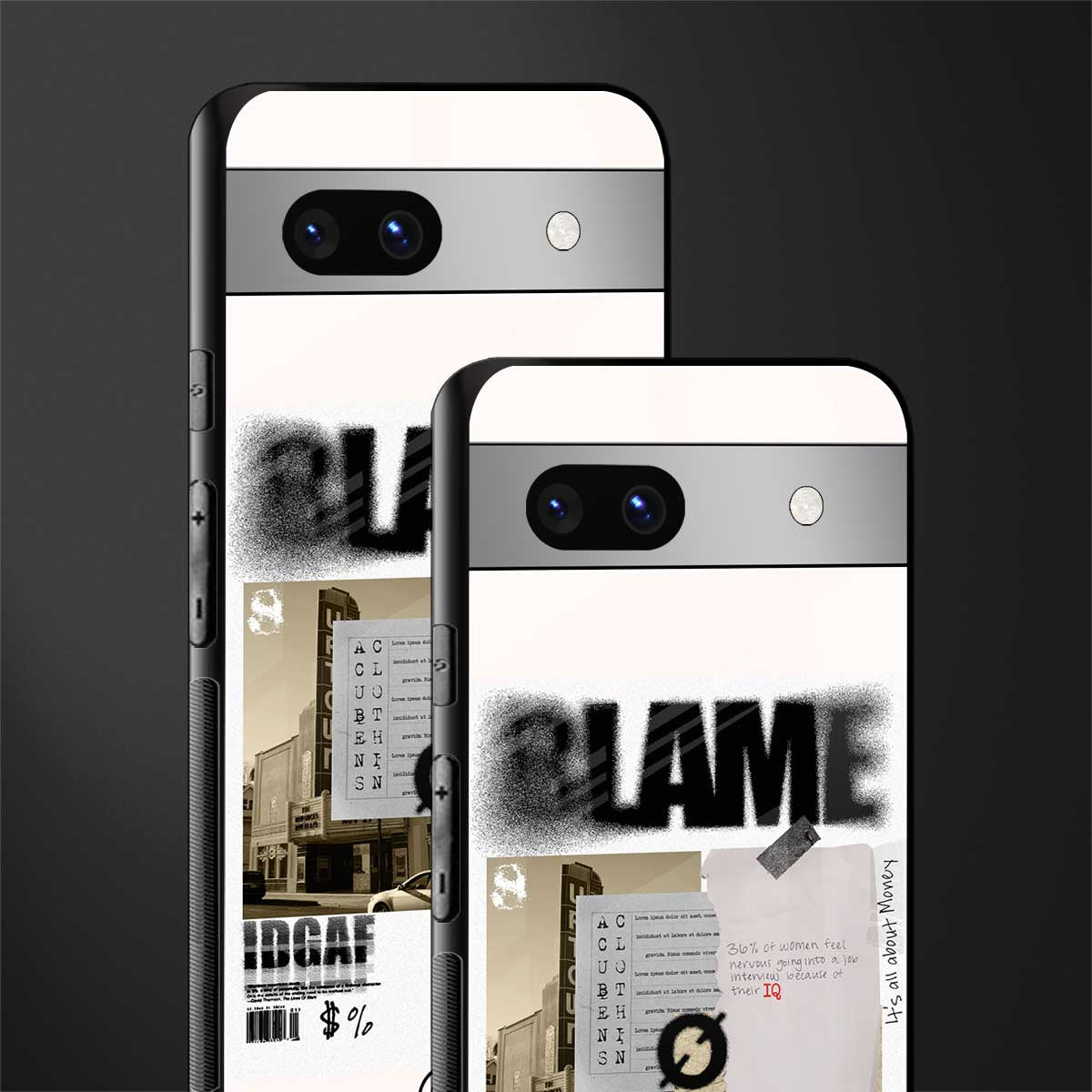 blame back phone cover | glass case for Google Pixel 7A