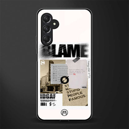 blame back phone cover | glass case for samsun galaxy a24 4g
