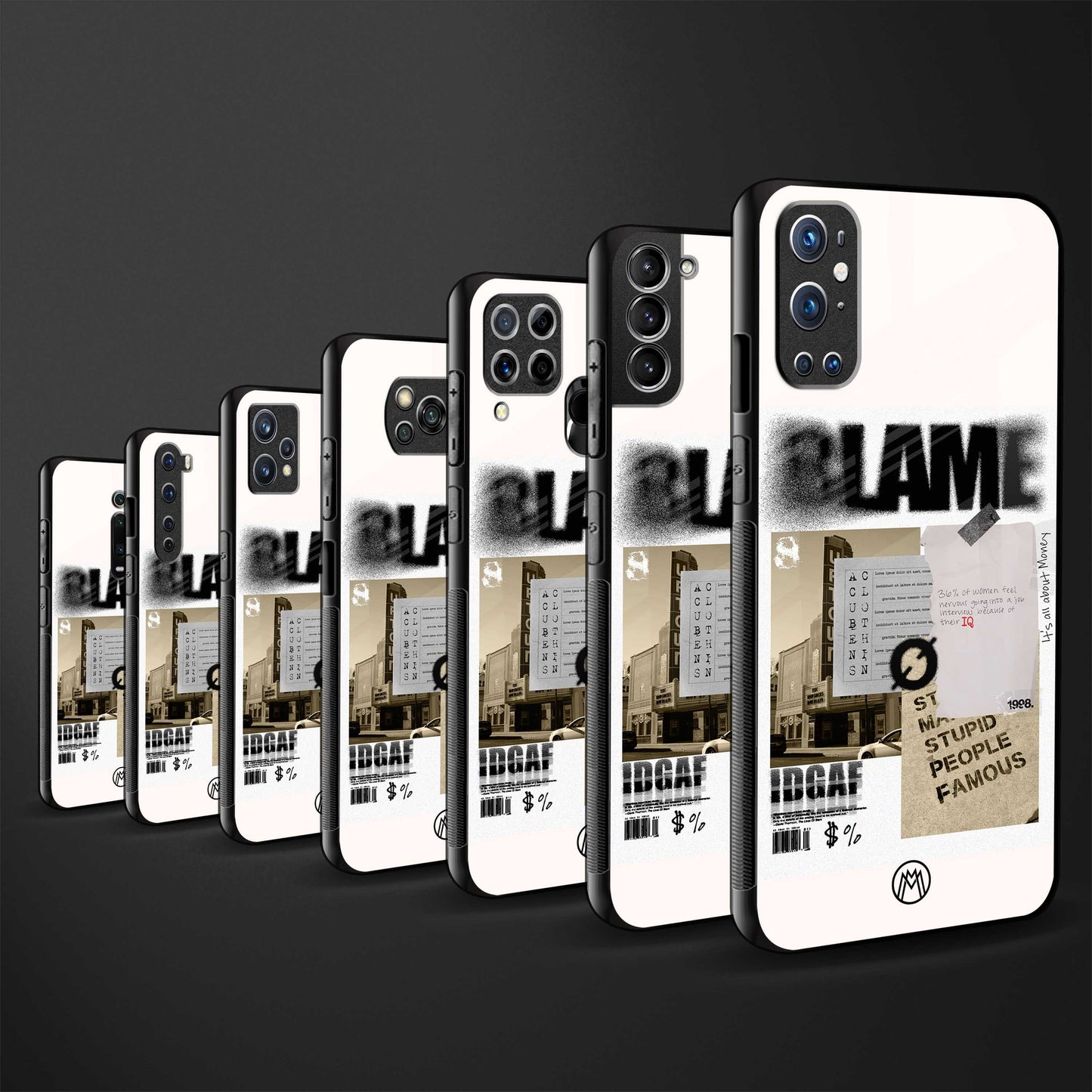 blame back phone cover | glass case for oppo reno 5