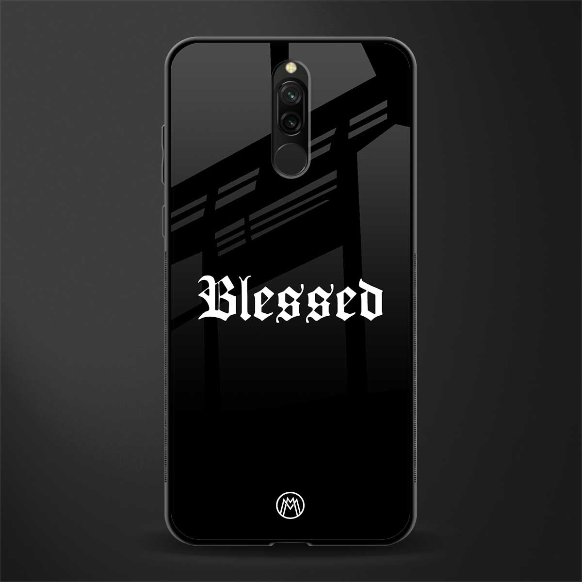 blessed glass case for redmi 8 image